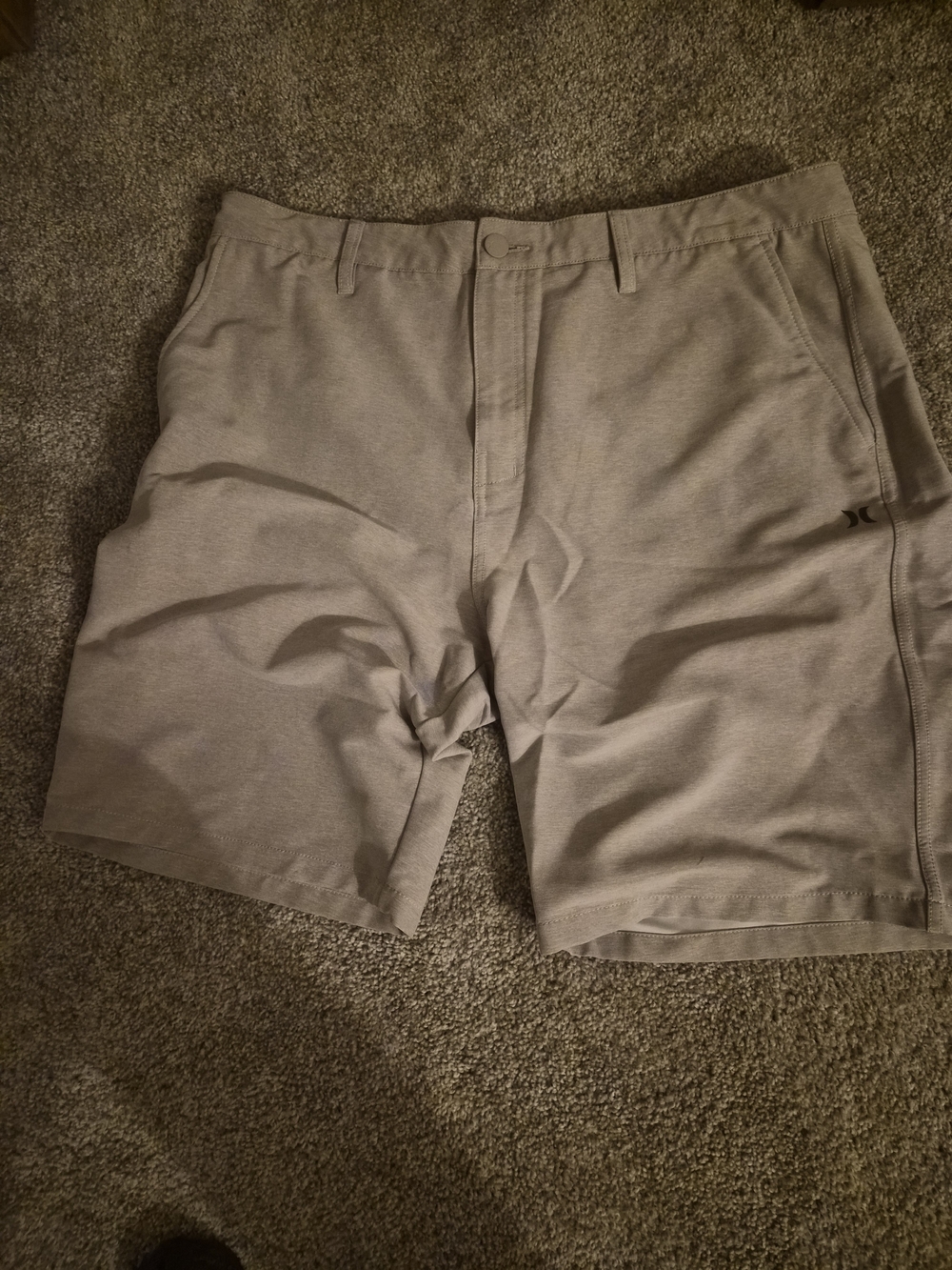 Hurley Mens 38 Tan Khaki 4-Way Stretch Quick Dry Hybrid Walk Shorts HSP22SMB
